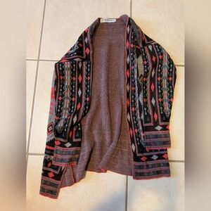 Women's Cotton Cardigan Tribal Pattern